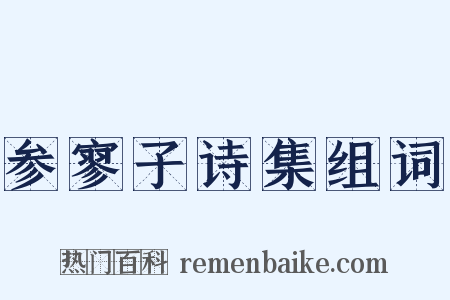 参寥子诗集组词是什么意思的图片